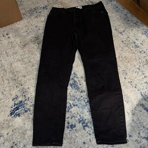 Society Amuse high Rise skinny‎ button fly black jeans Sz 29